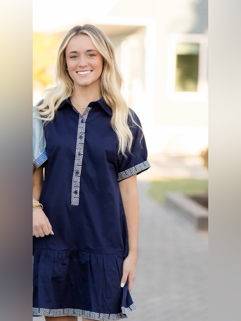 The Coastal Crane Chrissy Mini Drop Waist Shirt Dress
